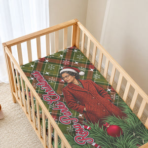 Rosa Parks Christmas Baby Bed Cover Plaid Festive Stamp Vintage Civil Rights Legend