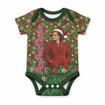 Rosa Parks Christmas Baby Onesie Plaid Festive Stamp Vintage Civil Rights Legend