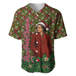 Rosa Parks Christmas Baseball Jersey Plaid Festive Stamp Vintage Civil Rights Legend