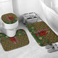 Rosa Parks Christmas Bathroom Set Plaid Festive Stamp Vintage Civil Rights Legend