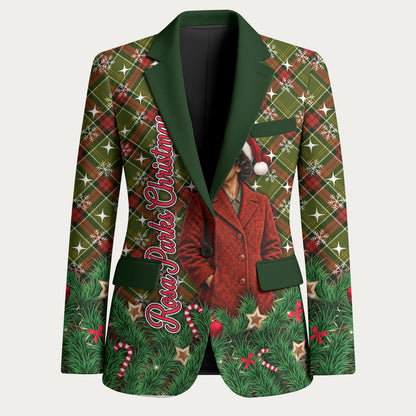 Rosa Parks Christmas Blazer Plaid Festive Stamp Vintage Civil Rights Legend