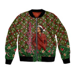 Rosa Parks Christmas Bomber Jacket Plaid Festive Stamp Vintage Civil Rights Legend