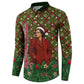 Rosa Parks Christmas Button Sweatshirt Plaid Festive Stamp Vintage Civil Rights Legend