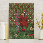 Rosa Parks Christmas Canvas Wall Art Plaid Festive Stamp Vintage Civil Rights Legend