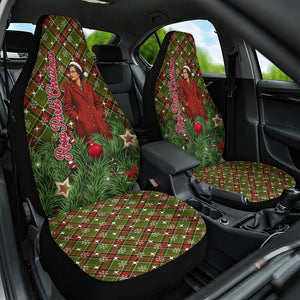 Rosa Parks Christmas Car Seat Cover Plaid Festive Stamp Vintage Civil Rights Legend