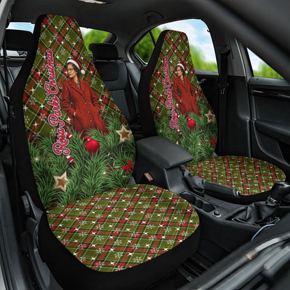 Rosa Parks Christmas Car Seat Cover Plaid Festive Stamp Vintage Civil Rights Legend