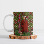 Rosa Parks Christmas Ceramic Mug Plaid Festive Stamp Vintage Civil Rights Legend