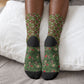 Rosa Parks Christmas Crew Socks Plaid Festive Stamp Vintage Civil Rights Legend