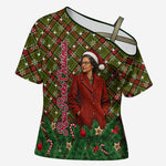 Rosa Parks Christmas Cross Shoulder Shirt Plaid Festive Stamp Vintage Civil Rights Legend
