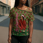 Rosa Parks Christmas Cross Shoulder Shirt Plaid Festive Stamp Vintage Civil Rights Legend