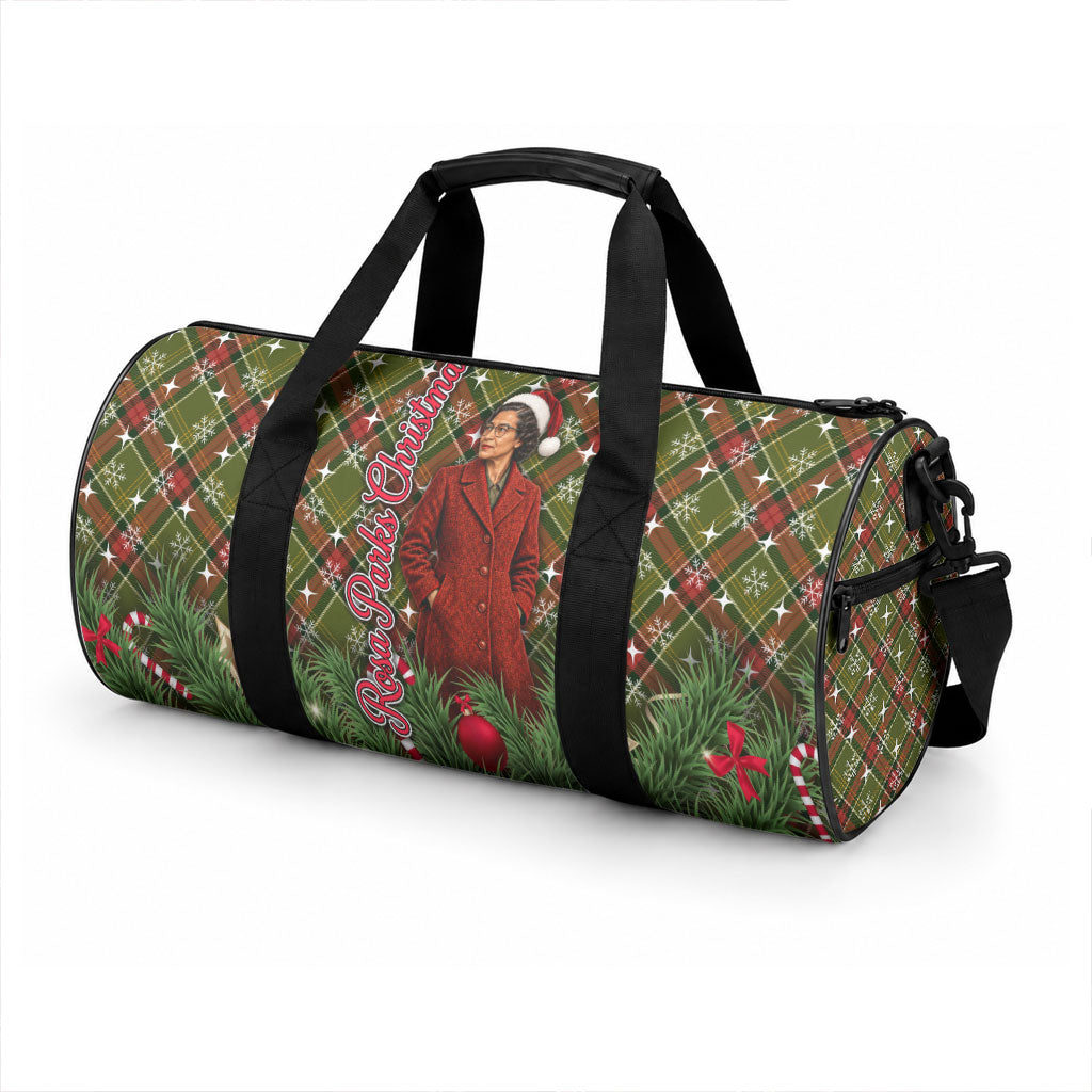 Rosa Parks Christmas Duffle Bag Plaid Festive Stamp Vintage Civil Rights Legend