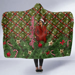 Rosa Parks Christmas Hooded Blanket Plaid Festive Stamp Vintage Civil Rights Legend