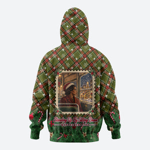 Rosa Parks Christmas Hoodie Plaid Festive Stamp Vintage Civil Rights Legend