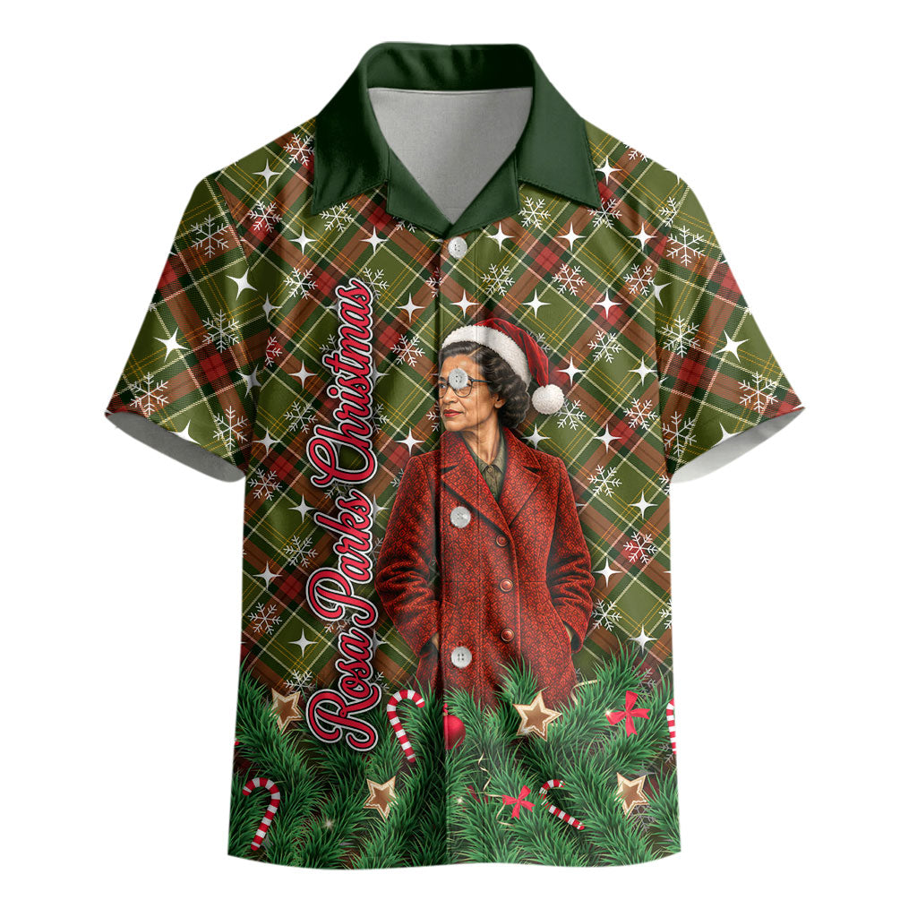 Rosa Parks Christmas Kid Hawaiian Shirt Plaid Festive Stamp Vintage Civil Rights Legend