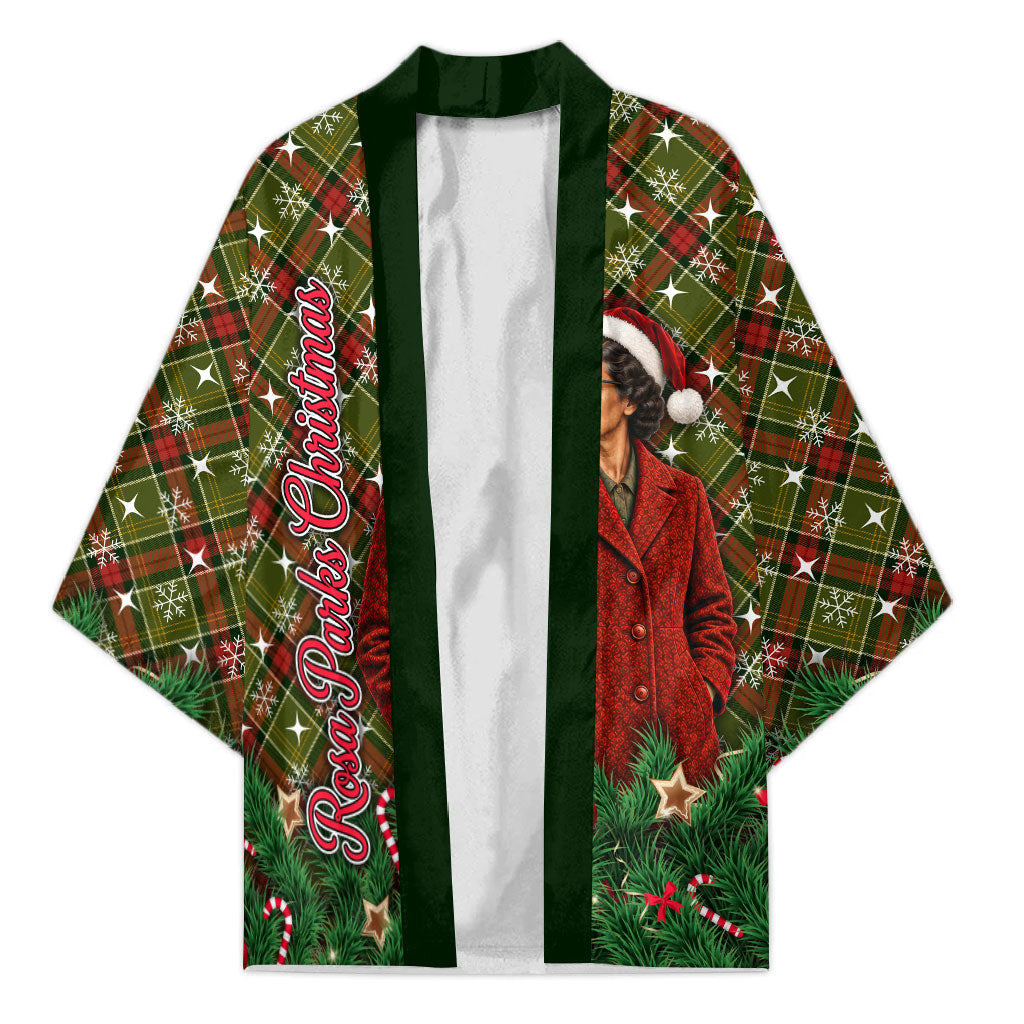 Rosa Parks Christmas Kimono Plaid Festive Stamp Vintage Civil Rights Legend