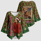 Rosa Parks Christmas Kimono Sleeve Blouse Plaid Festive Stamp Vintage Civil Rights Legend
