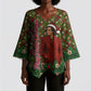 Rosa Parks Christmas Kimono Sleeve Blouse Plaid Festive Stamp Vintage Civil Rights Legend
