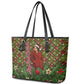 Rosa Parks Christmas Leather Tote Bag Plaid Festive Stamp Vintage Civil Rights Legend