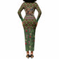 Rosa Parks Christmas Long Sleeve Bodycon Dress Plaid Festive Stamp Vintage Civil Rights Legend
