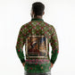 Rosa Parks Christmas Long Sleeve Polo Shirt Plaid Festive Stamp Vintage Civil Rights Legend