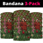 Rosa Parks Christmas Neck Gaiter Plaid Festive Stamp Vintage Civil Rights Legend