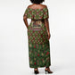 Rosa Parks Christmas Off Shoulder Maxi Dress Plaid Festive Stamp Vintage Civil Rights Legend