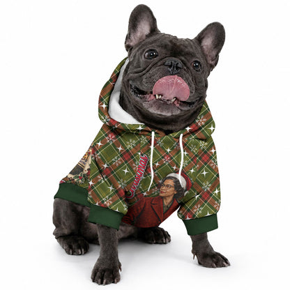 Rosa Parks Christmas Pet Hoodie Plaid Festive Stamp Vintage Civil Rights Legend