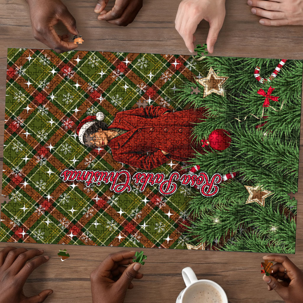 Rosa Parks Christmas Puzzle Plaid Festive Stamp Vintage Civil Rights Legend