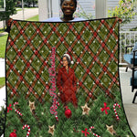 Rosa Parks Christmas Quilt Plaid Festive Stamp Vintage Civil Rights Legend