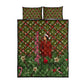 Rosa Parks Christmas Quilt Bed Set Plaid Festive Stamp Vintage Civil Rights Legend