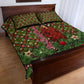 Rosa Parks Christmas Quilt Bed Set Plaid Festive Stamp Vintage Civil Rights Legend