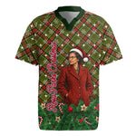 Rosa Parks Christmas Rugby Jersey Plaid Festive Stamp Vintage Civil Rights Legend