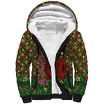 Rosa Parks Christmas Sherpa Hoodie Plaid Festive Stamp Vintage Civil Rights Legend