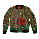 Rosa Parks Christmas Sleeve Zip Bomber Jacket Plaid Festive Stamp Vintage Civil Rights Legend