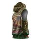 Rosa Parks Christmas Sleeveless Hoodie Plaid Festive Stamp Vintage Civil Rights Legend