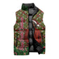 Rosa Parks Christmas Sleeveless Puffer Jacket Plaid Festive Stamp Vintage Civil Rights Legend