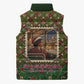 Rosa Parks Christmas Sleeveless Puffer Jacket Plaid Festive Stamp Vintage Civil Rights Legend