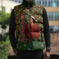 Rosa Parks Christmas Sleeveless Puffer Jacket Plaid Festive Stamp Vintage Civil Rights Legend