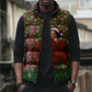 Rosa Parks Christmas Sleeveless Puffer Jacket Plaid Festive Stamp Vintage Civil Rights Legend