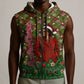Rosa Parks Christmas Sleeveless Zip Hoodie Plaid Festive Stamp Vintage Civil Rights Legend