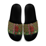 Rosa Parks Christmas Slide Sandals Plaid Festive Stamp Vintage Civil Rights Legend