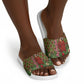 Rosa Parks Christmas Slide Sandals Plaid Festive Stamp Vintage Civil Rights Legend