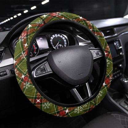 Rosa Parks Christmas Steering Wheel Cover Plaid Festive Stamp Vintage Civil Rights Legend