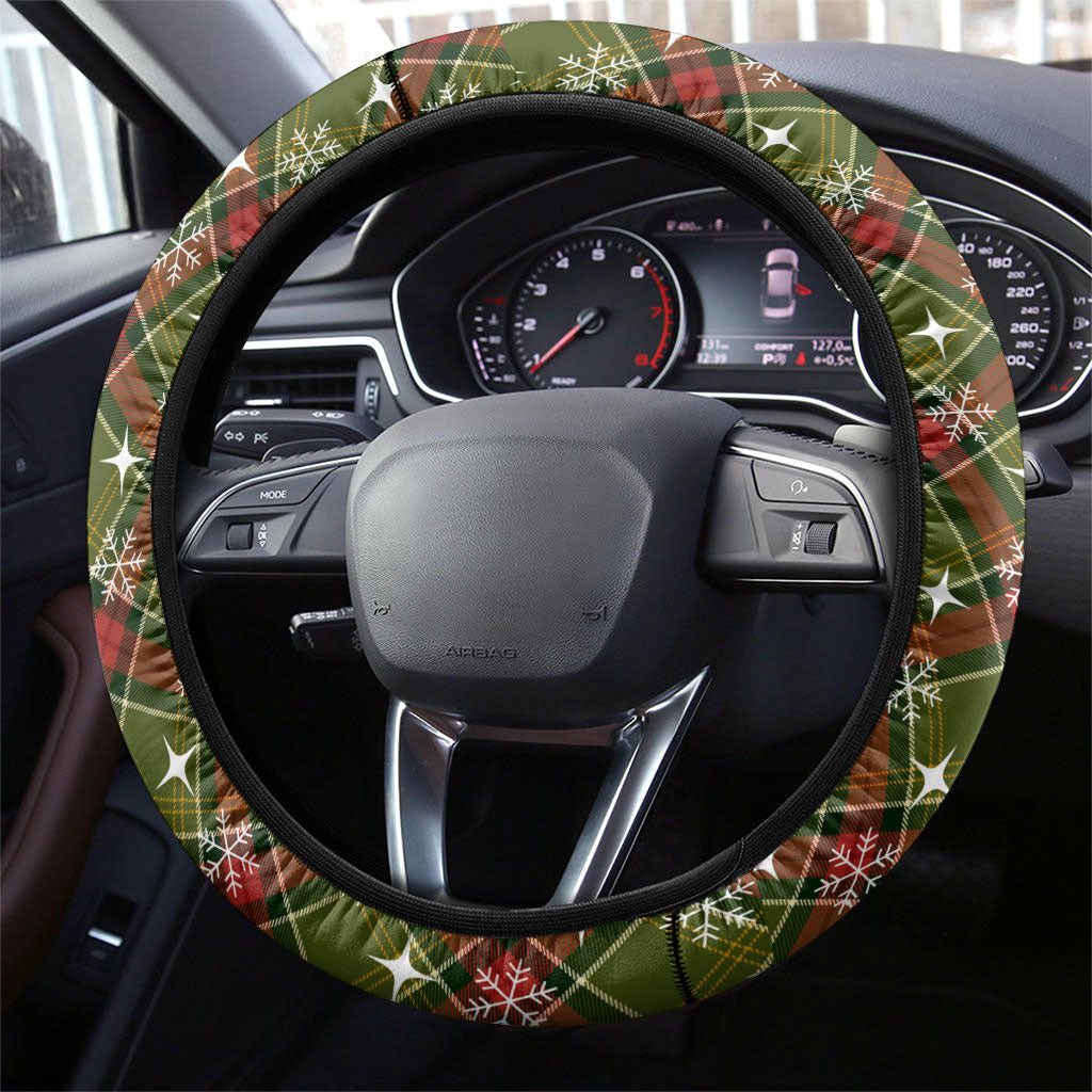 Rosa Parks Christmas Steering Wheel Cover Plaid Festive Stamp Vintage Civil Rights Legend