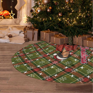 Rosa Parks Christmas Tree Skirt Plaid Festive Stamp Vintage Civil Rights Legend