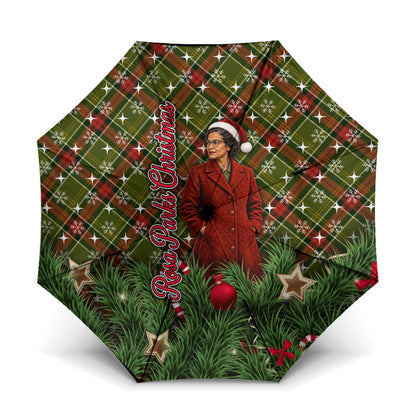 Rosa Parks Christmas Umbrella Plaid Festive Stamp Vintage Civil Rights Legend