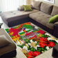 Central African Republic Day Area Rug Elephant Colorful Paint Splatter Map Tropical Flowers