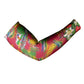 Central African Republic Day Arm Sleeves Elephant Colorful Paint Splatter Map Tropical Flowers