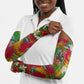 Central African Republic Day Arm Sleeves Elephant Colorful Paint Splatter Map Tropical Flowers