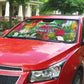 Central African Republic Day Auto Sun Shade Elephant Colorful Paint Splatter Map Tropical Flowers